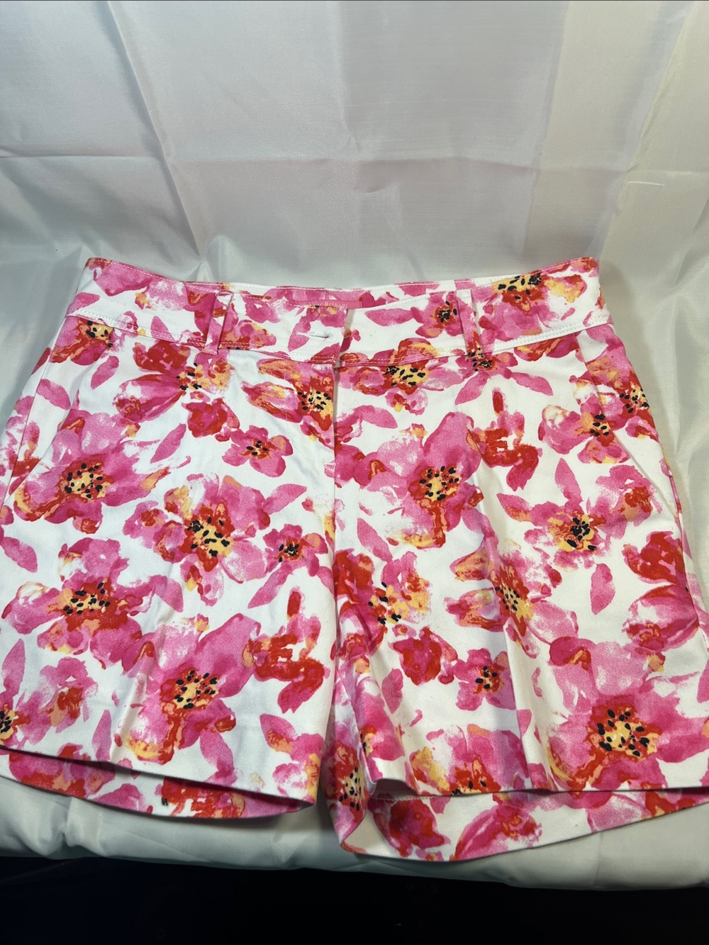 Isaac Mizrahi Pink Floral Bermuda Shorts